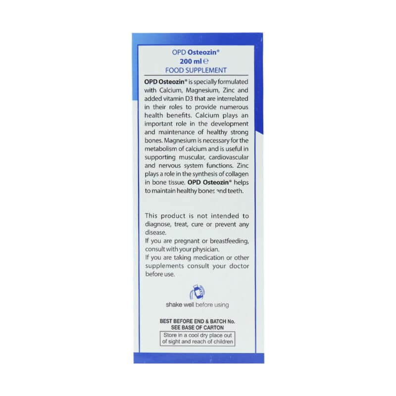 محلول خوراکی او پی دی استئوزین او پی دی فارما 200 میلی لیتر
