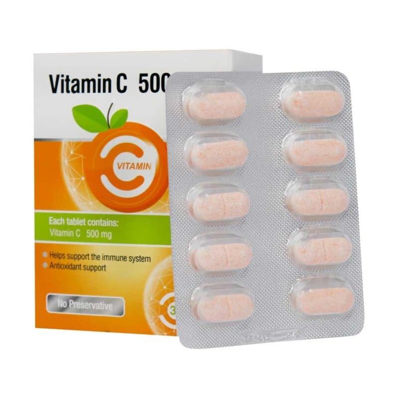 قرص جویدنی ویتامین C 500 میلی گرم ایران دارو 30 عدد