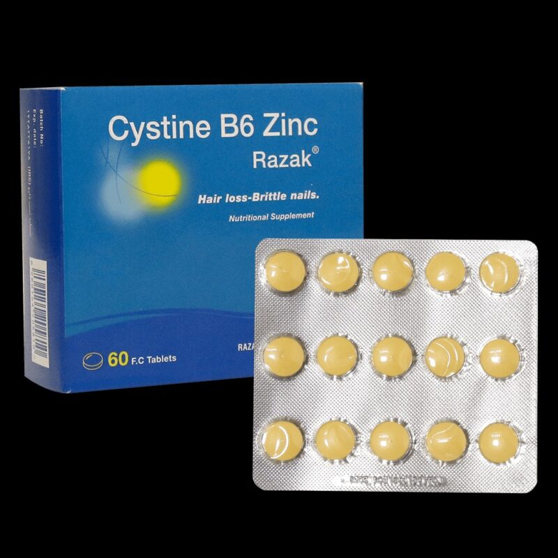 قرص سیستین B6 زینک رازک ۶۰ عدد - Image 2