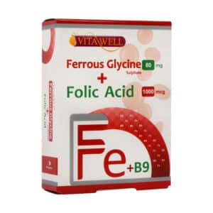کپسول فروس گلایسین سولفات و فولیک اسید ویتاول 30 عدد