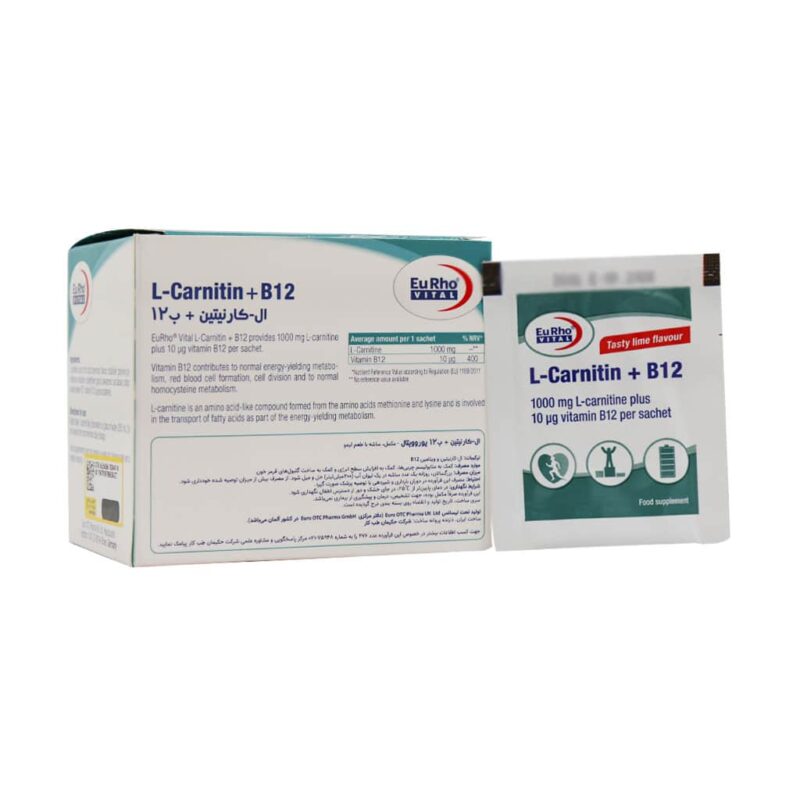 ساشه ال کارنیتین پلاس B12 یوروویتال 14 عدد