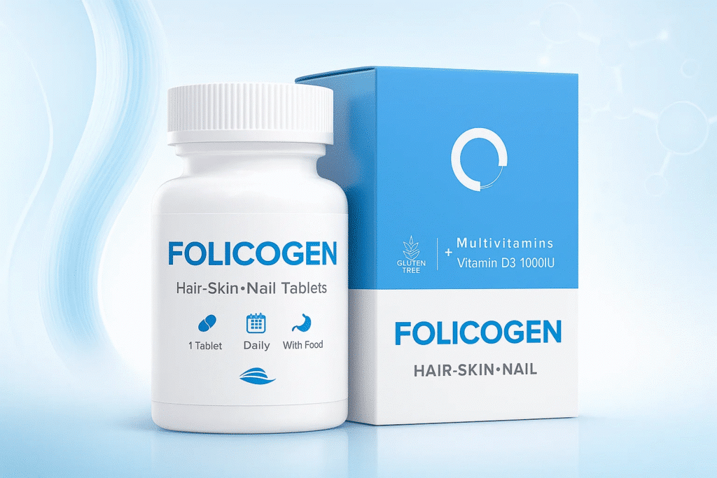 قرص فولیکوژن چیست؟ راهنمای جامع سلامت مو، پوست و ناخن (Folicogen)