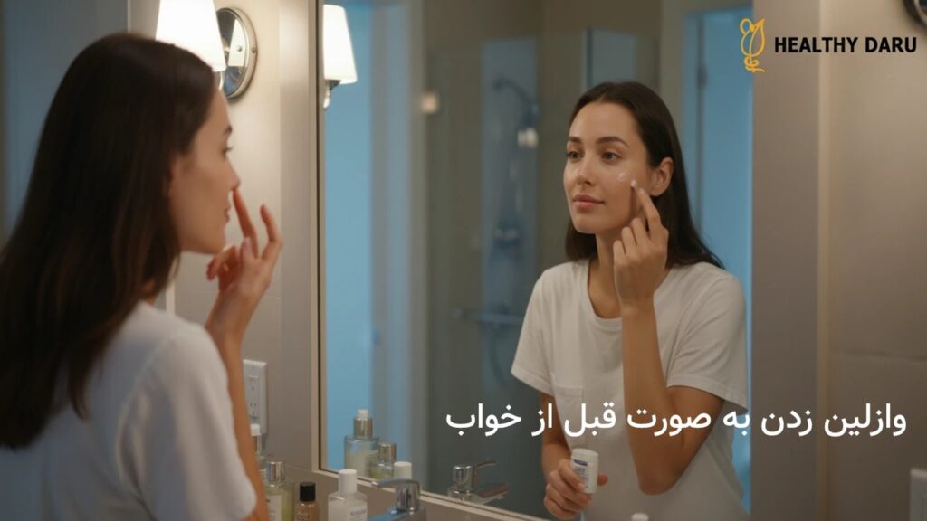 وازلین زدن به صورت قبل از خواب: معجزه رطوبت یا عامل جوش؟ بررسی تخصصی وازلین زدن به صورت قبل از خواب: معجزه رطوبت یا عامل جوش؟ بررسی تخصصی