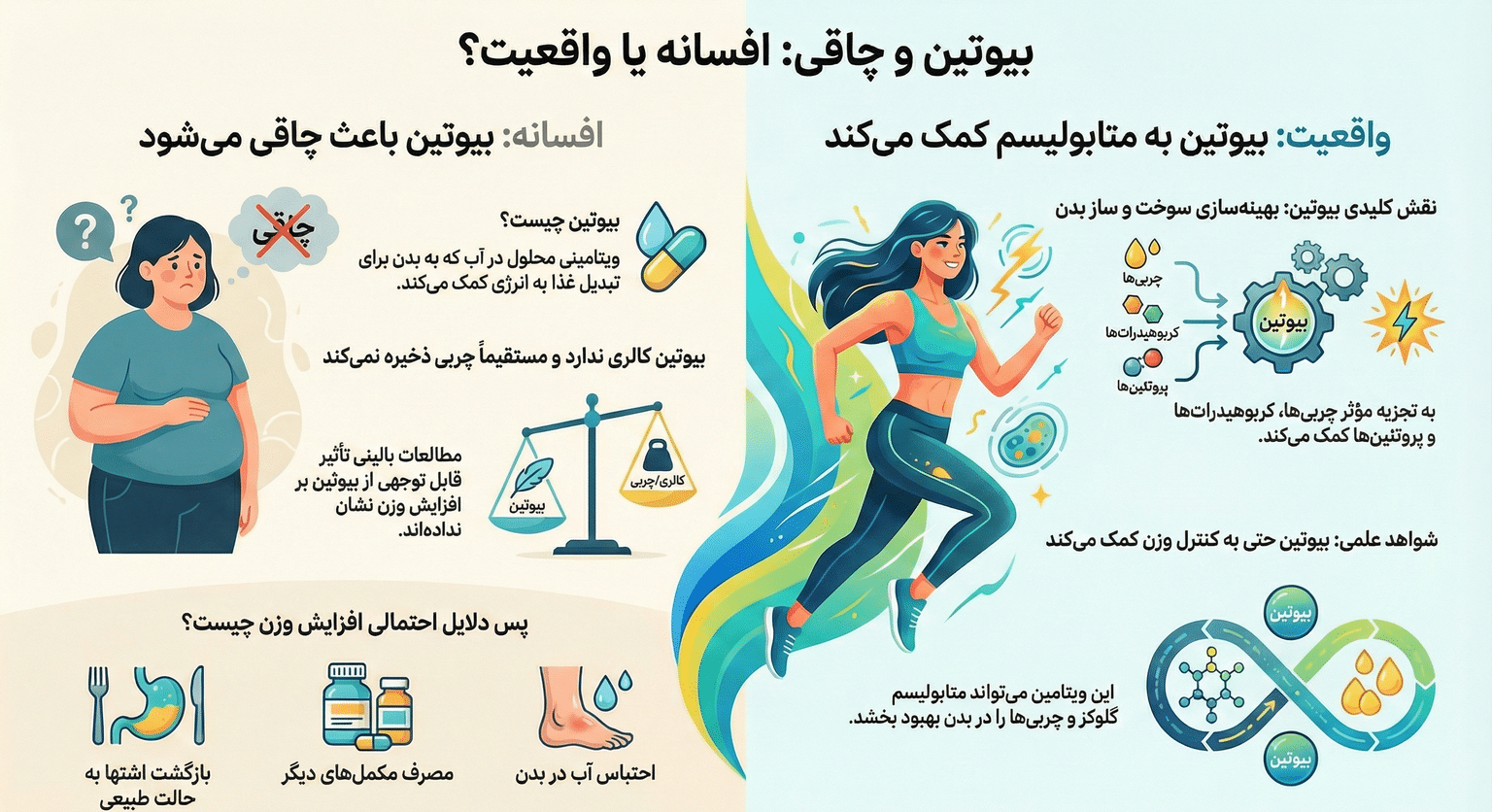 عوارض قرص بیوتین | آیا باعث چاقی می شود؟ قرص بیوتین