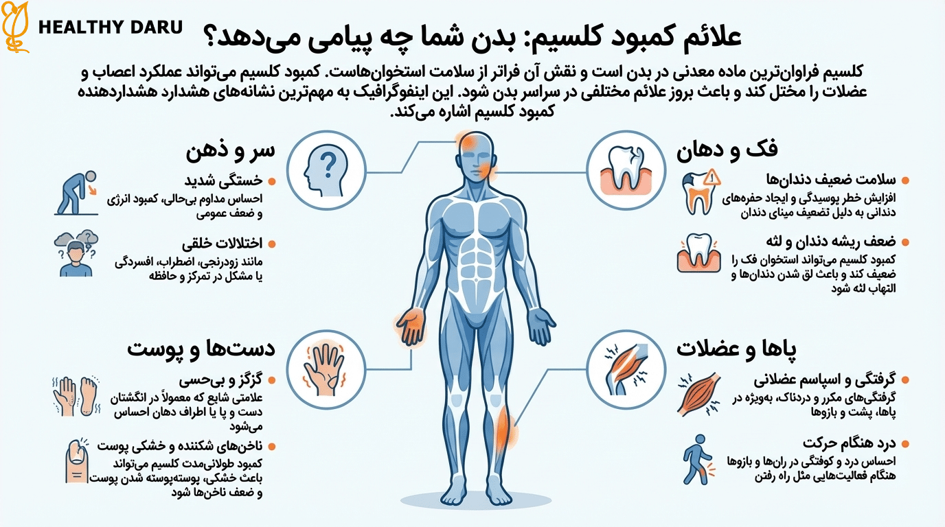 علائم کمبود کلسیم علائم کمبود کلسیم
