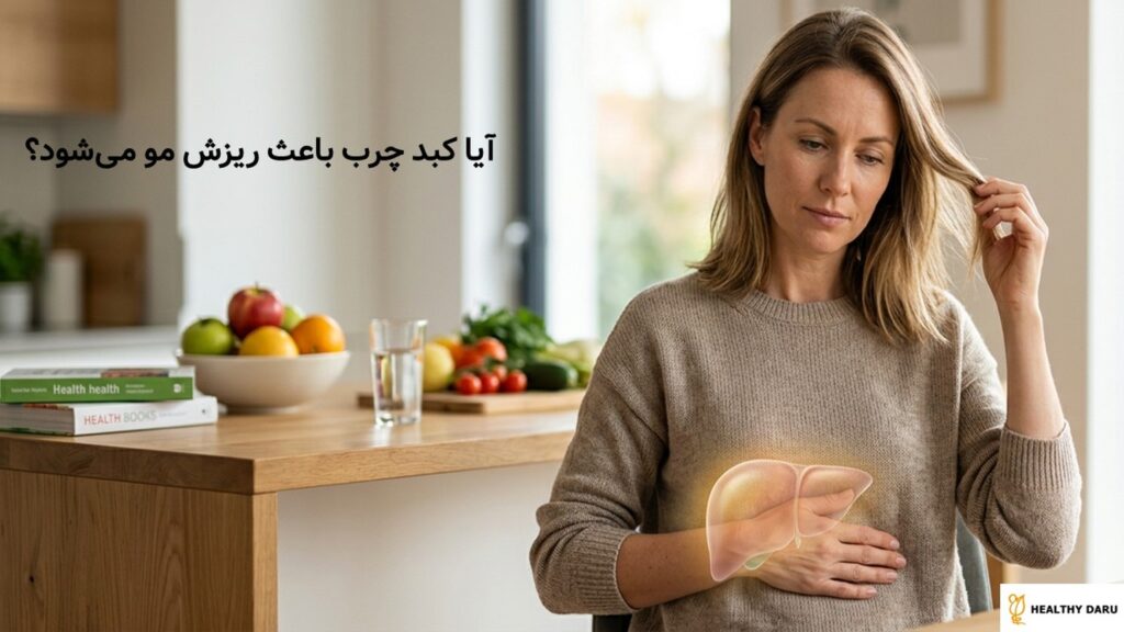 آیا کبد چرب باعث ریزش مو میشود؟ بررسی علمی ارتباط کبد چرب و ریزش مو + راهکارهای درمانی مؤثر آیا کبد چرب باعث ریزش مو میشود؟ بررسی علمی ارتباط کبد چرب و ریزش مو + راهکارهای درمانی مؤثر